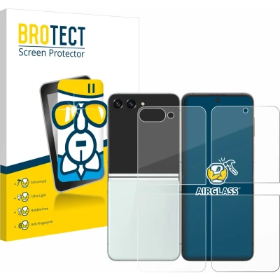 Afbeelding van BROTECT Screenprotector voor Samsung Galaxy Z Flip 5 (Voor+Achter) Folie Beschermfolie Beschermglas transparant