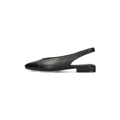 Afbeelding van Posh by Poelman ANNA Slingback ballerina ́s, Dames, Maat: 36, Black Imitatieleer/ textiel