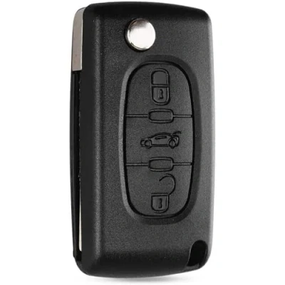 Afbeelding van Energy 01 Sleutelhoes compatibel met Citroen C2 C3 C4 C5 C6 C8 Xsara Picasso Berlingo Peugeot 207 307 308 407 408 3008 5008 Partner 807 1007 Fiat ULYSSE (3 toetsen Peugeot, HU83 CE0523 )