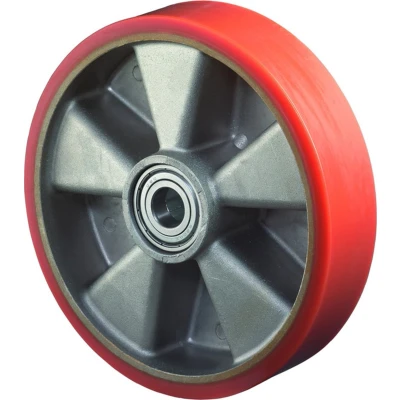 Afbeelding van BS Rollen Reserve wiel d. 200 mm draagvermogen 800 kg gegoten polyurethaan as 20 naaflengte 60 1 stuk B90.200
