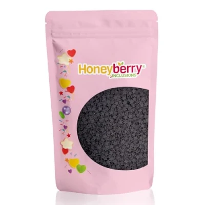 Afbeelding van Natuurlijke Eetbare Kleurrijke Strooisels 200g Cakedecoratie en Suikerstrooisels Perfect voor Bakken, Taarten, Cupcakes, Koekjes Desserts Geproduceerd in de EU (Zwarte Sterren)