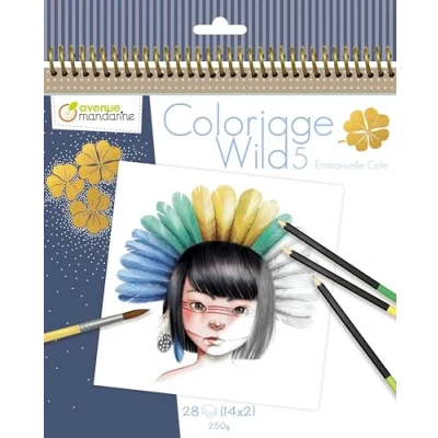 Afbeelding van Coloriage Wild 5 Emmanuelle Collin Kleurboek voor volwassenen