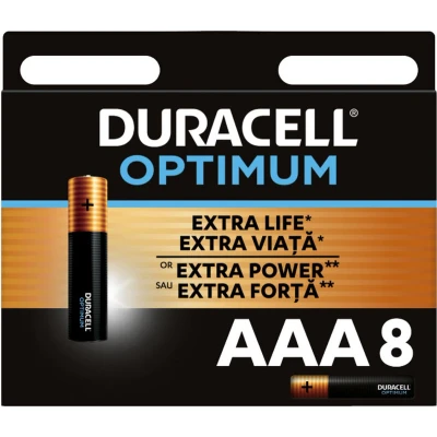 Afbeelding van Duracell Optimum Alkaline AAA batterijen 8 stuks