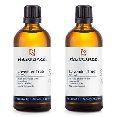Afbeelding van Naissance Essentiële Olie Van Echte Lavendel (nr. 102) 200 ml (2 x 100 ml) Natuurlijk, Wreedheidvrij, Veganistisch, Steam Gedestilleerd en Onverdund Aromatherapie, Diffusors Massagemischungen