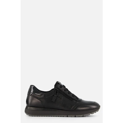 Afbeelding van Tamaris Sneakers laag, Dames, Maat: 38, Black nappa Leer en imitatieleer