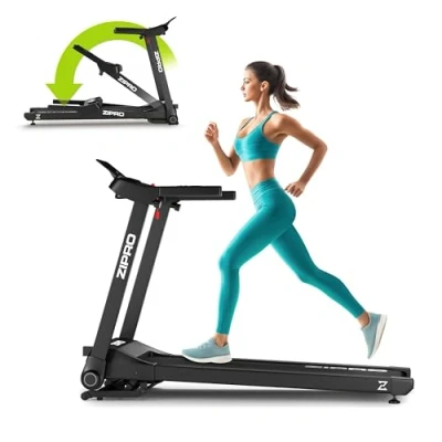 Afbeelding van Zipro® Rumble Elektrische Loopband 1 16 km/h Wandelband Cardiotraining LED display 12 Programma’s Eenvoudig opvouwen naar een verticale positie Nauwkeurige gegevensmeting Hartslagmeting