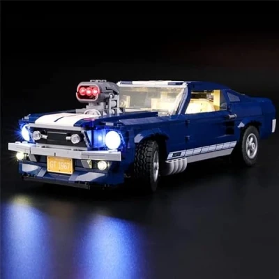 Afbeelding van GEAMENT LED verlichtingsset compatibel met Ford Mustang verlichting kit voor Creator 10265 (Bouwsteenmodel niet inbegrepen)