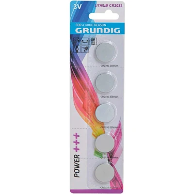 Afbeelding van Grundig CR2032 Knoopcel Batterijen 5 Stuks