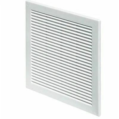 Afbeelding van Wit ventilatierooster 250 mm x / 10 inch ABS kunststof afvoerventilatiedeksel.