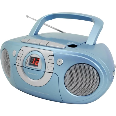 Afbeelding van Soundmaster SCD5100BL Boombox met FM radio en cassettespeler, blauw
