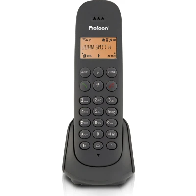 Afbeelding van Profoon PDX600 DECT telefoon met 1 handset, zwart Anthracite
