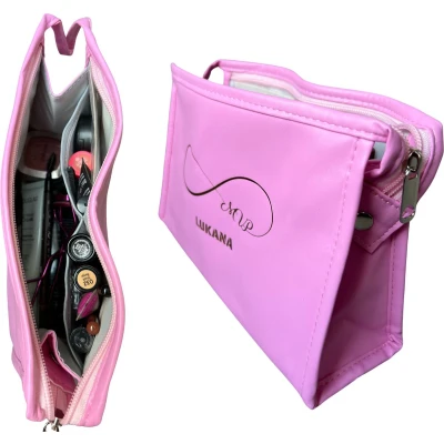Afbeelding van Lukana Make Up Tasje Paars Toilettas Beautycase Organizer Tas Reis Reistas Dames Etui Cosmetica