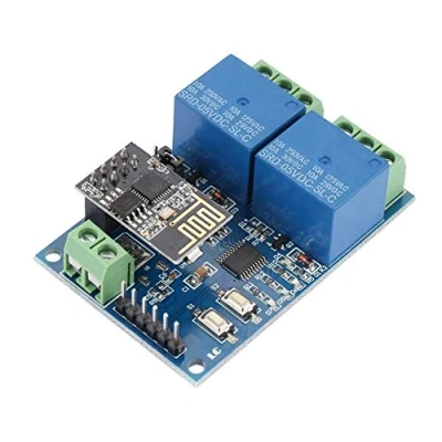 Afbeelding van MAGT WiFi Relay, 5V Esp8266 Dual Channel Relaismodule IOT Smart Home Phone APP afstandsbediening draadloos relay high performance microprocessor STM8S103
