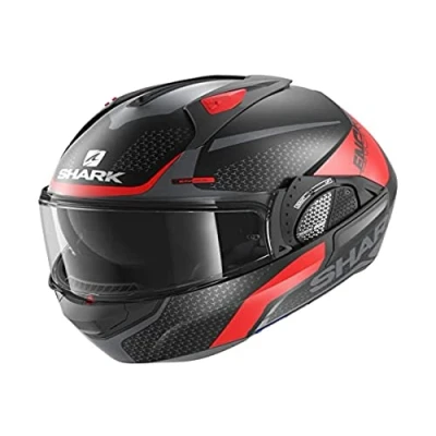 Afbeelding van SHARK EVO GT ENCKE Motorhelm Systeemhelm MAT Zwart Rood Antraciet Maat XS