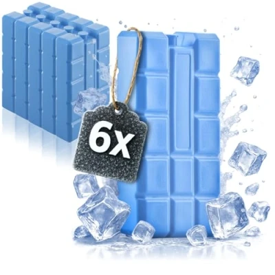 Afbeelding van COM FOUR® 6x Big pack cold in blauw koelelementen voor koelbox en koeltas packs huishoudens vrije tijd