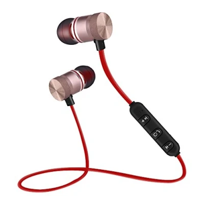 Afbeelding van Draadloze Bluetooth Sport Headset met Magneet voor Android (goud)
