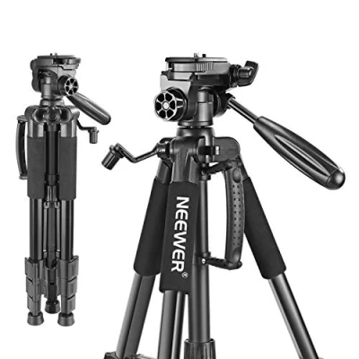 Afbeelding van Neewer Draagbaar 56 inch/142 centimeter aluminium camerastatief met 3 weg draaibare pankop, tas voor DSLR camera, DV videocamcorder belasting tot 8,8 pond/4 kilogram zwart (SAB234)