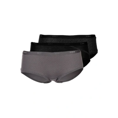 Afbeelding van DIM Dames Les Pockets Coton Couleurs &amp; Motieven x3 Slips, Lot Noir Logo, 46/48 (Pack van 3), Logo
