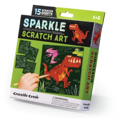 Afbeelding van Crocodile Creek Puzzels Kraskaarten Dinosaurus Sparkle