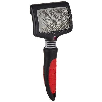 Afbeelding van Mikki Hond, kat, puppy, kitten verzorging harde pin slicker borstel voor knoop, klitten Med Lrg huisdier groot, zwart