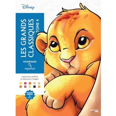 Afbeelding van Disney Les Grands Classiques 4 Kleuren op nummer kleurboek