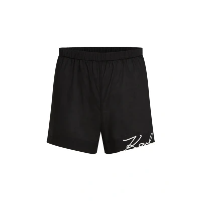 Afbeelding van KARL Lagerfeld Signature Shorts, Dames, Maat: Large, Black