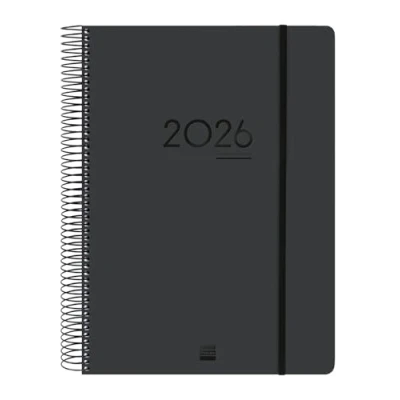 Afbeelding van Finocam Agenda Ikon 16 maanden 2025 2026 1 dag per pagina september december (16 maanden) zwart internationaal