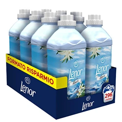 Afbeelding van Lenor geconcentreerde wasverzachter, 296 wasbeurten (8 x 37), Italiaanse Dolomieten sferen, maxi formaat, parfums elke nacht tot een week