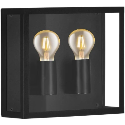 Afbeelding van Eglo Wandlamp Alamonte 1 Zwart 2xe27