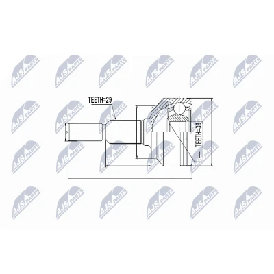 Afbeelding van NTY NPZ CH 012 Homokineet Wielzijde JEEP: GRAND CHEROKEE 3