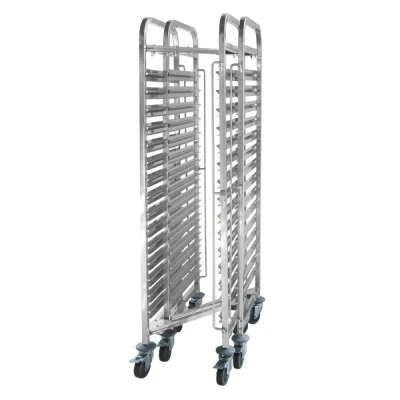 Afbeelding van Hendi Regaalwagen compacte opslag 15 x GN 1/1, RVS, 55(b)x38(d)x170(h)cm, 810606