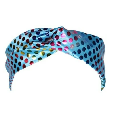 Afbeelding van Haarband Disco Hoofdband Hippie Turquoise One Size Een Stuk