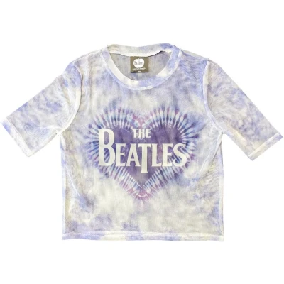 Afbeelding van The Beatles Heart &amp; Drop T Logo Crop top XXS Wit/Paars