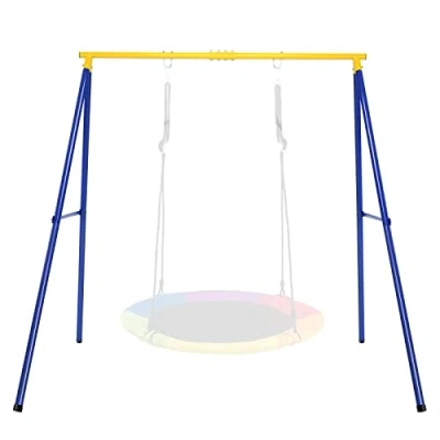 Afbeelding van COSTWAY schommelframe tot 200 kg belastbaar, voor nestschommel, kinderschommel, tuin, 194 x 184 180 cm