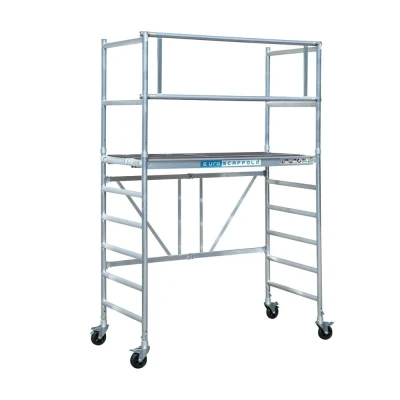 Afbeelding van Euroscaffold Kamersteiger 90x190x4m werkhoogte + platform 30 cm uitbreiding A