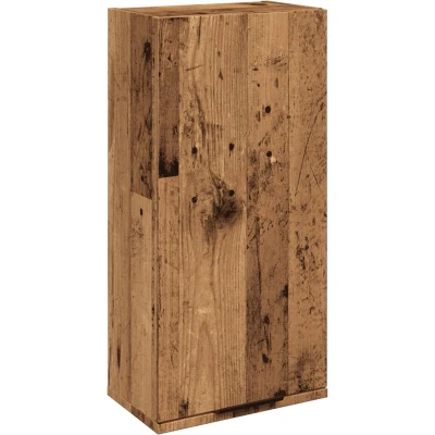 Afbeelding van vidaXL Badkamerkast wandgemonteerd 32x20x67 cm oud houtkleurig