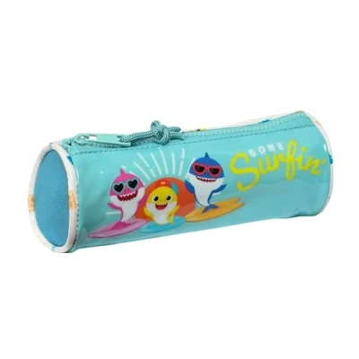 Afbeelding van Schoolpennenzak Baby Shark Surfing Blauw Wit 20 x 7 cm
