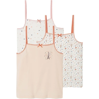 Afbeelding van Vertbaudet Set van 3 leuke tanktops voor meisjes