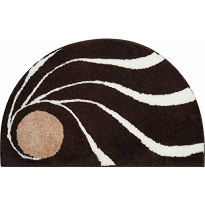 Afbeelding van Grund Designer Badmat COLANI, Ultrazacht en absorberend, Antislip, 5 jaar garantie, Colani 18, 50x80 cm halfrond, bruin