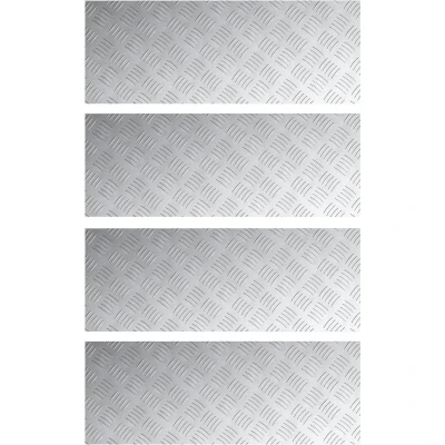 Afbeelding van vidaXL Zilver Aluminium 80 x 30 cm Traplopers Rechthoekig