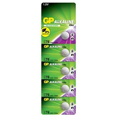 Afbeelding van GP Extra Alkaline Batterijen LR44 Knoopcel Batterij L1154f / AG13 76A, 1.5V 5 stuks