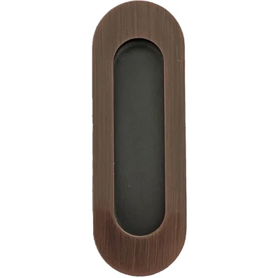 Afbeelding van Schuifdeurkom ovaal 120mm Koper staal