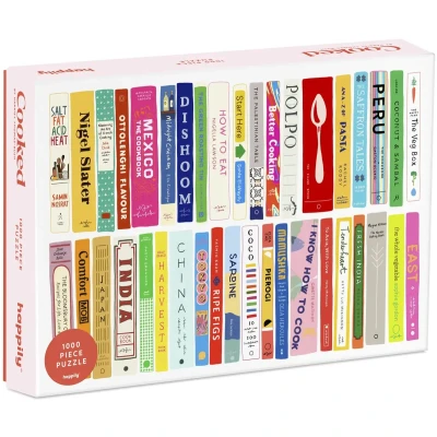 Afbeelding van Gekookte 1000 stukjes puzzel voor volwassenen Premium 100% gerecycled bord kookboekomslag legpuzzel Geschenken boekenliefhebbers Happily Puzzles