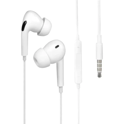 Afbeelding van Nuvance Oortjes met Draad 3.5mm Jack Aansluiting Oordopjes In Ear en Microfoon Wit