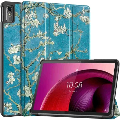 Afbeelding van Lenovo Tab M10 5G Hoes: iMoshion Design Trifold Bookcase Groene Plant Kunstleder Tablet Hoezen