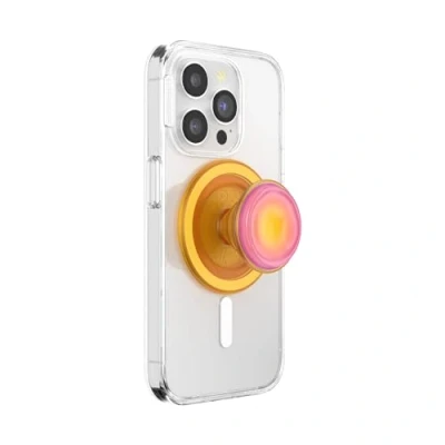 Afbeelding van PopSockets Ronde telefoongreep compatibel met MagSafe, inclusief adapterring, telefoonhouder, draadloos opladen Jelly Sunni