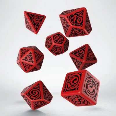 Afbeelding van Q WORKSHOP QWOCTN62 Call of Cthulhu The Outer Gods Nyarlathotep RPG Ornamented Dice Set 7 Polyhedral Pieces