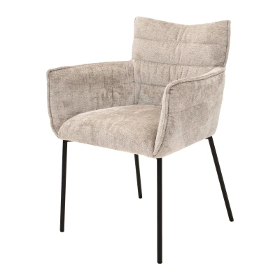 Afbeelding van Kick Goos eetkamerstoel Grijs/beige Stof