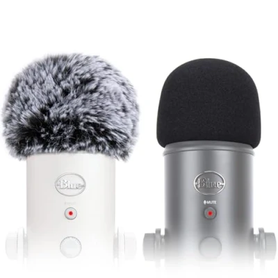 Afbeelding van SUNMON Blue Yeti Pop Filter, Microfoon Covers Foam en Mic Furry Foam, Filter voor Pro USB Condensator Microfoon, Indoor Outdoor (2 Pack)