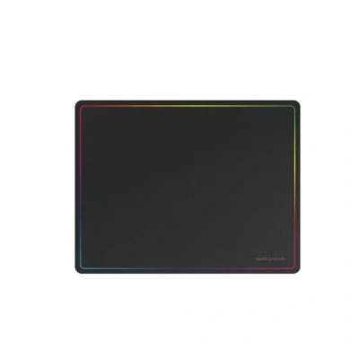 Afbeelding van MARSGAMING MMP124, Gaming Muismat 360x260mm, Rainbow Randontwerp, Antislip Natuurrubber Basis, Nano Textieloppervlak voor Ultieme Precisie, Flexibele Muismat, Zwart